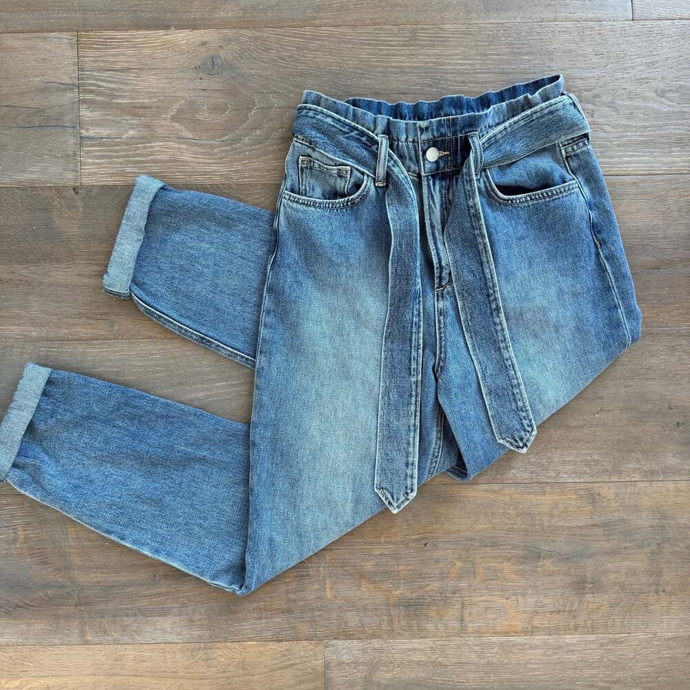 Joe's Jeans Brinkley Paperbag Waist Straight Leg Jeans Women’s Size 25